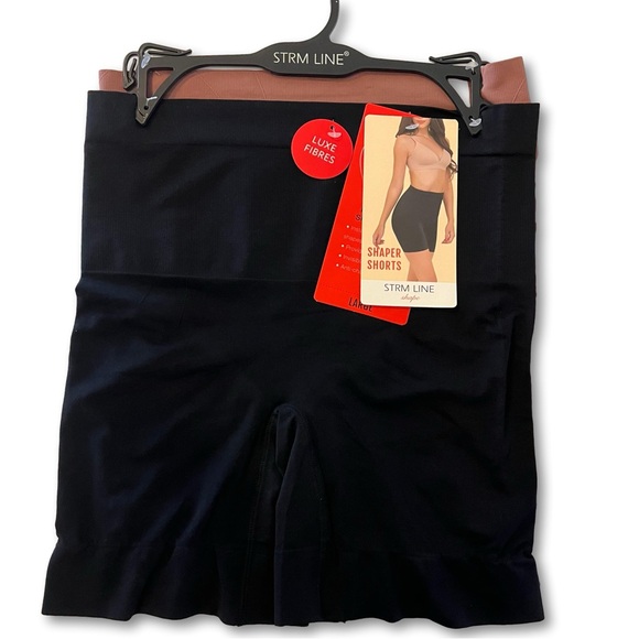 STRM LINE Mid-Thigh Control Shaper Shorts - Large | Seamless Support, Luxe Fit - Picture 1 of 5